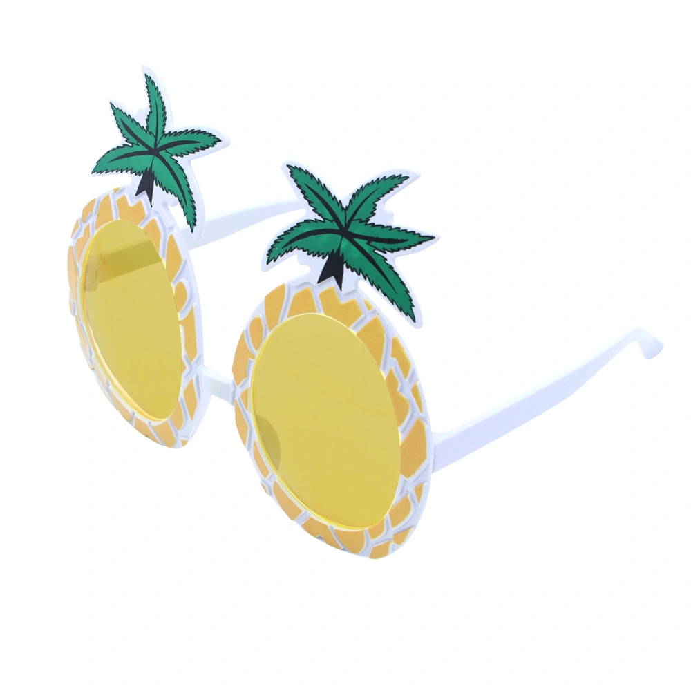 Pineapple Eyeglasses Hawaii Fruit Eye Glasses Novelty for Beach Luau Party Luau Hawaii Party Decoration (Yellow)