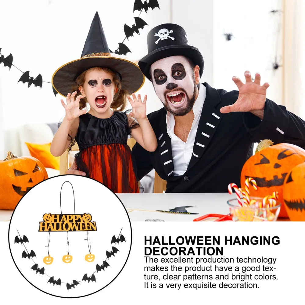 2pcs Halloween Theme Decoration Door Hanging Party Hanging Flag Pendant