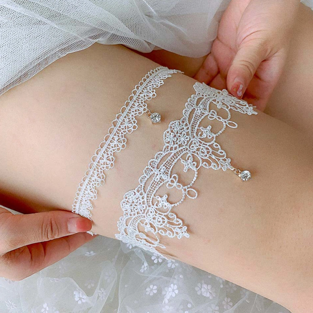 1 Pair Lace Garters Wedding Lace Garters Bridal Garter Belts Sexy Leg Harness