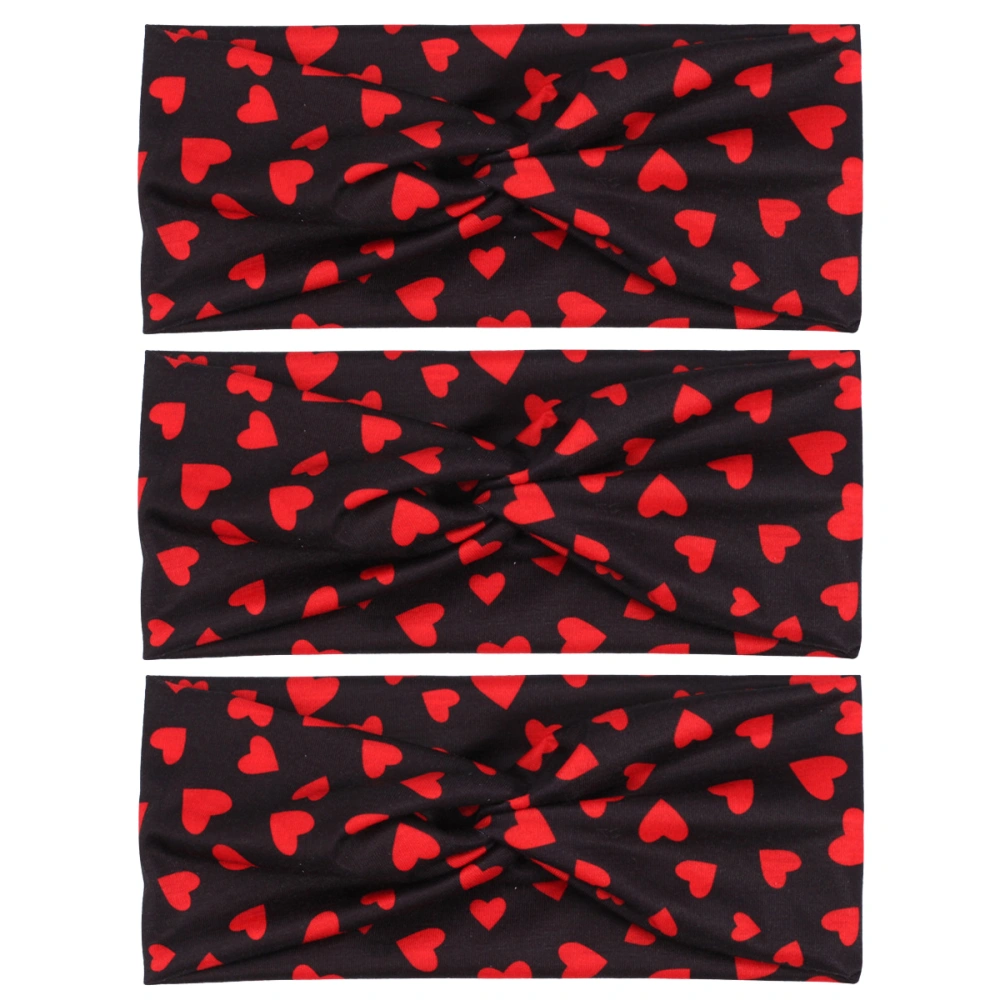 3pcs Printed Knotted Headband Women Yoga Headband Face Washing Makeup Hairband