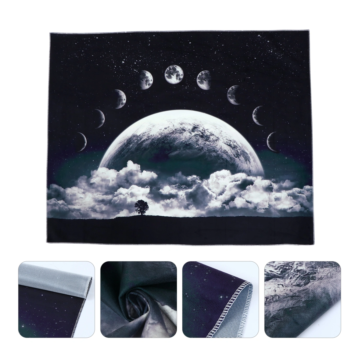 1 Set Wall Tapestry Black White Art Tapestry Hanging Carpet Party Decoration