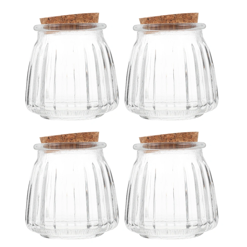 4pcs Wishing Bottles Glass Drift Bottles DIY Landscape Bottle Storage Bottles