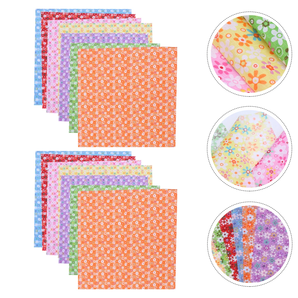 14pcs DIY Cotton Fabrics DIY Sewing Cloth DIY Sewing Fabrics DIY Material