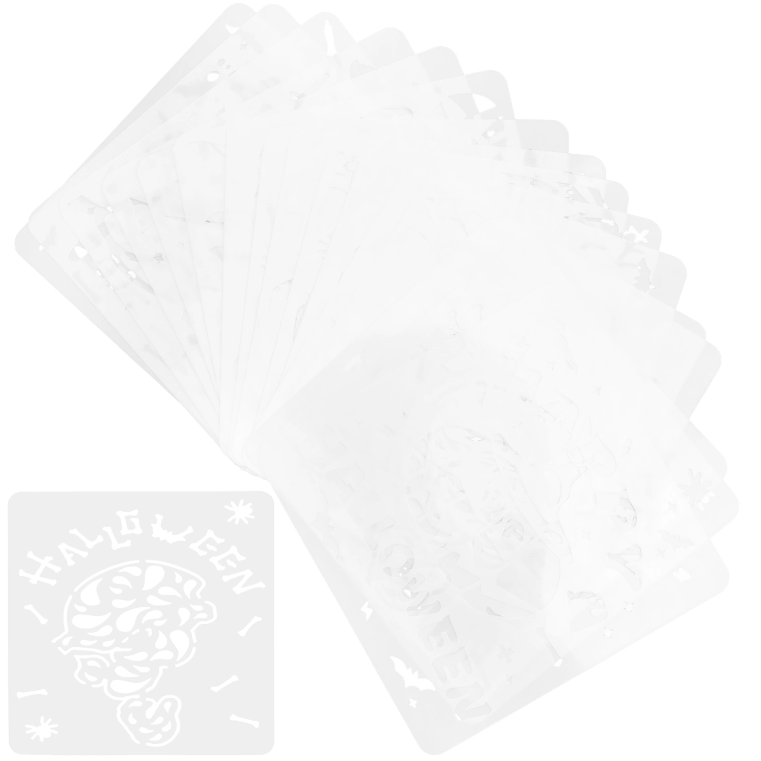 16pcs Halloween Painting Template Drawing Template Hollow DIY Painting Stencils