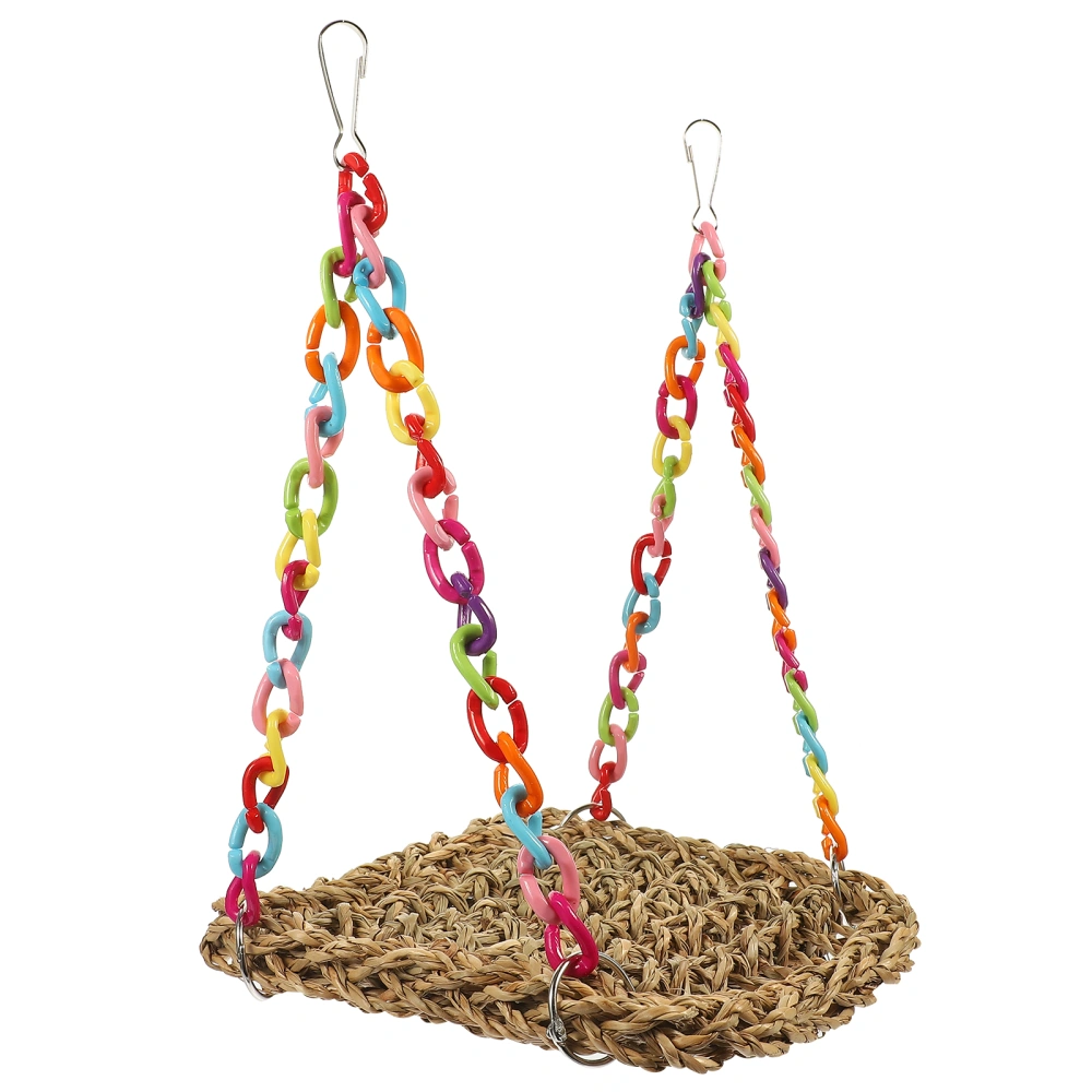 Bird Rope Bridge Toy Parrot Cage Swing Toy Bird Perch Stand Toy Parrot Chew Toy Bird Supply