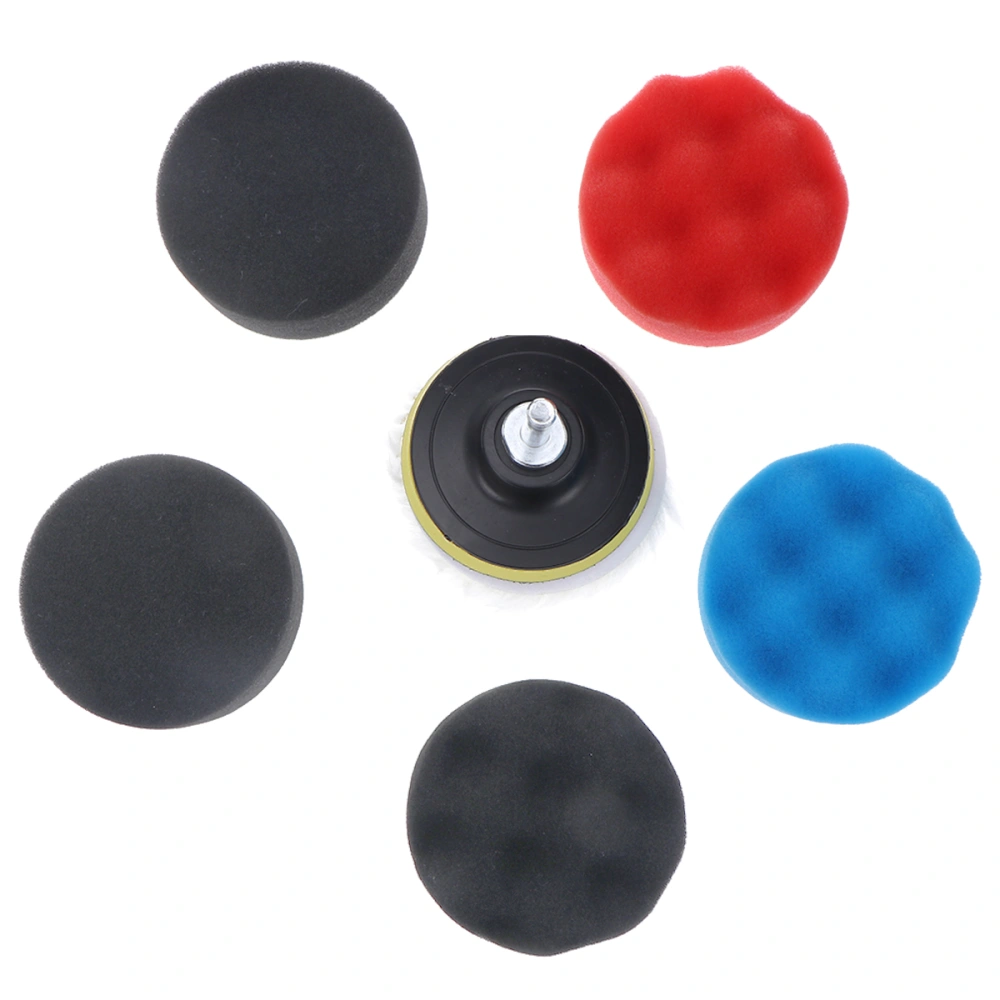 7PC Car Buffing and Polishing Pad Kit Global Waffle Pads for Car Sanding Polishing Waxing Sealing