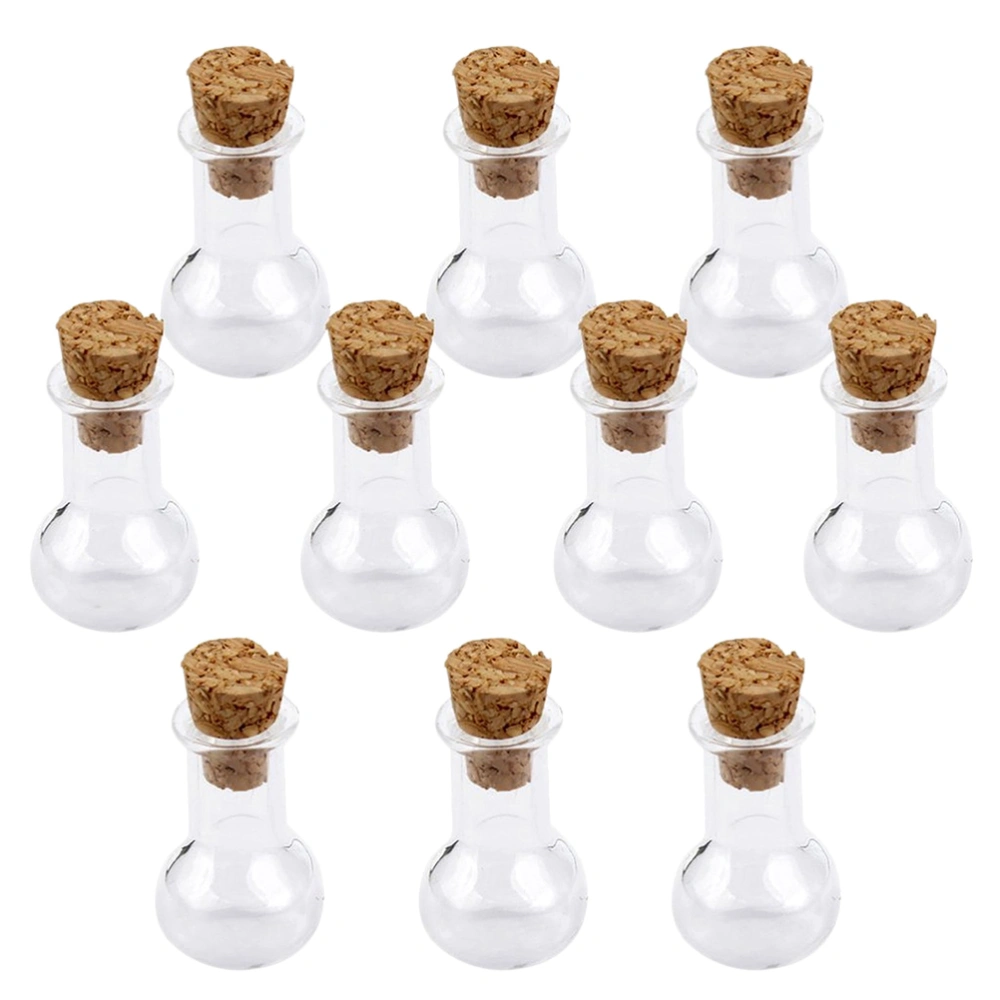 20pcs Bulb Shaped Wishing Bottle Small Glass Bottles Jars with Cork DIY Craft Bottle for Home Shop