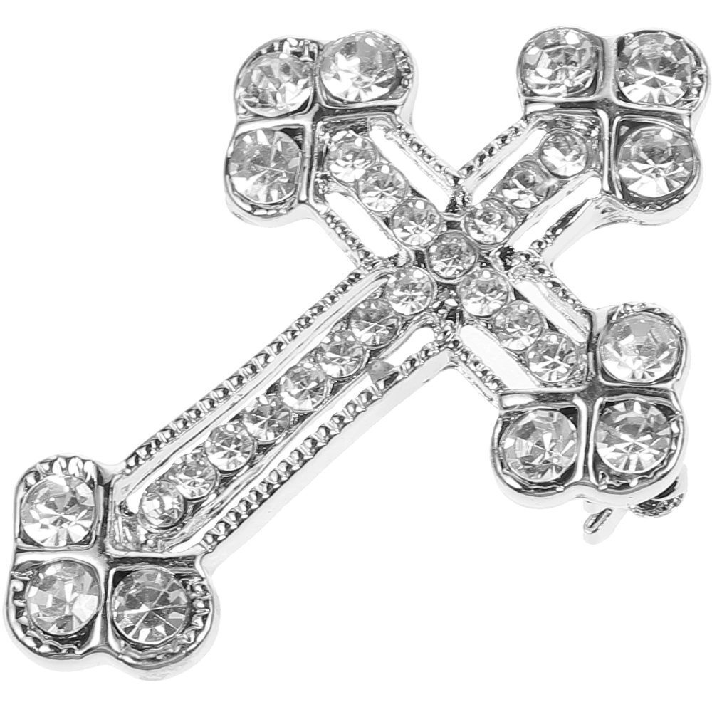 Delicate Cross Brooches Crystal Rhinestones Brooch Pin Breastpin Jewelry Accessories Gift for Men Women Girls