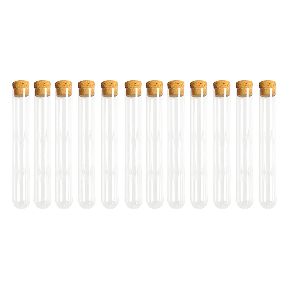 23pcs 15*100mm Hard Plastic Test Tube Cork Release Tube Sealed Tube Pin Tubes with Wooden Plugs and 3 Clips