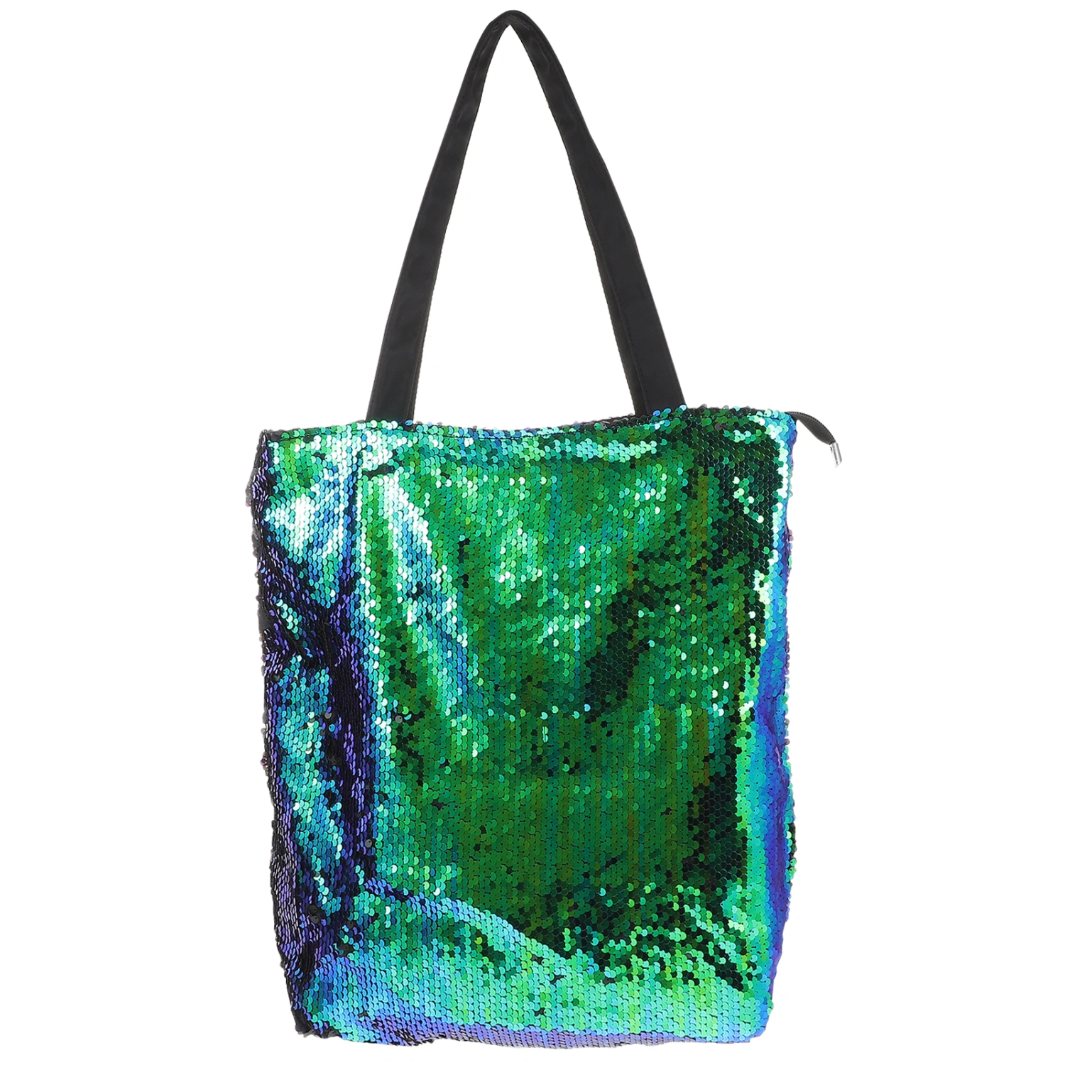 Green Casual Sequin Pouch Large Capacity Handbag Woman Shopping Bag Portable Shoulder Bag Fashion Outdoor Tote Bag