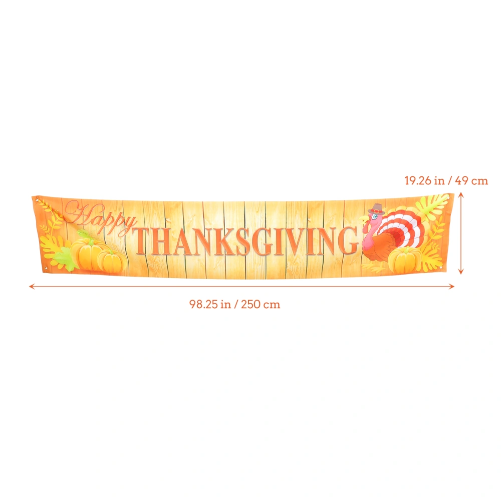 1Pc Thanksgiving Day Hanging Banner Decorative Backdrop Ornament Festival Decor