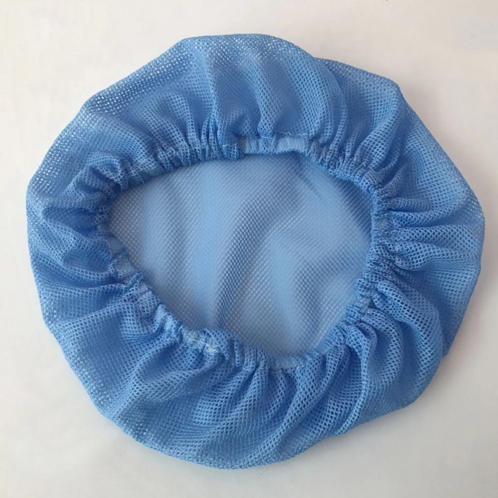 4Pcs Breathable Mesh Dustproof Chef Hat Food Service Baking Hat Cooking Kitchen Restaurant Hotel Waiter Working Hat for Women Men (Blue White for Each 2Pcs)