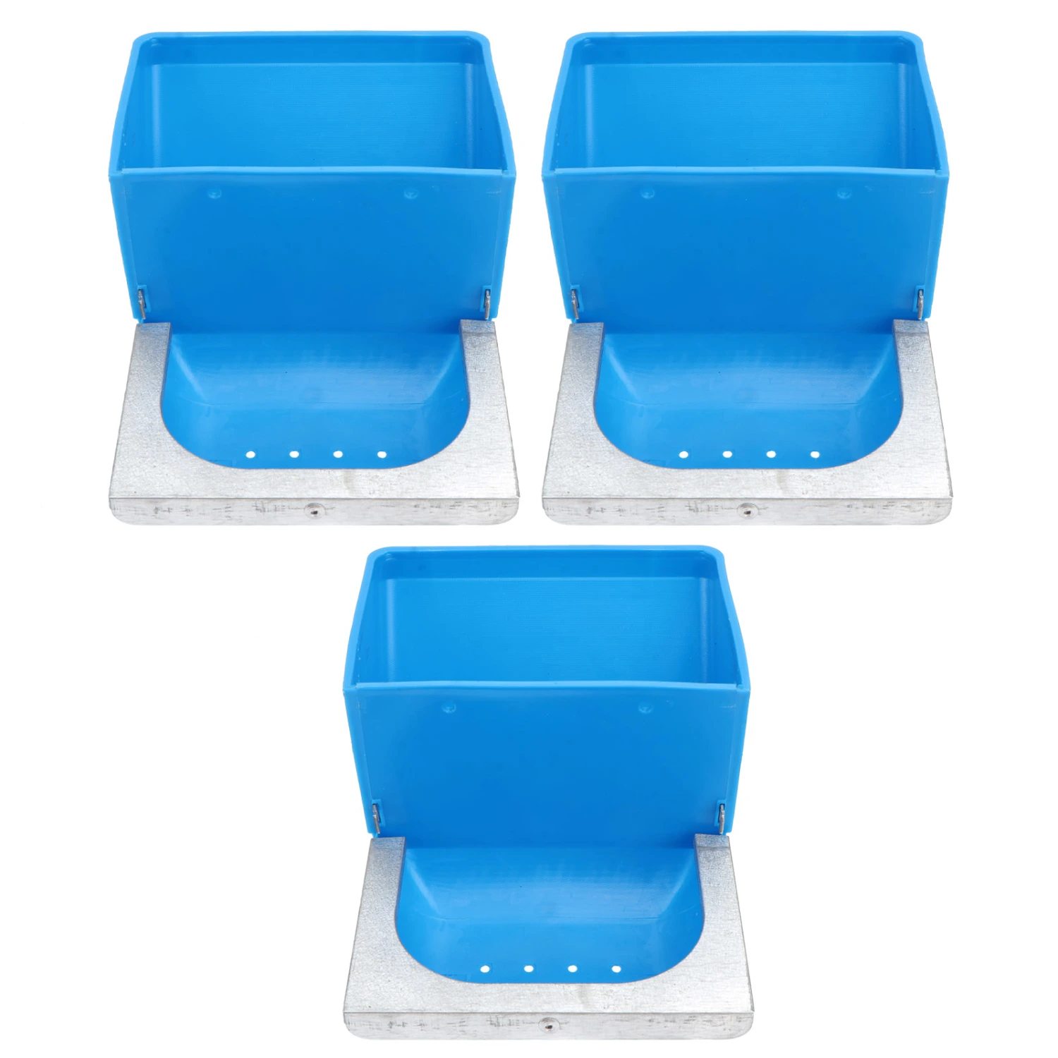 3pcs Rabbit Food Bowl Large Capacity Feeder Poultry Feed Bucket (Random Color)