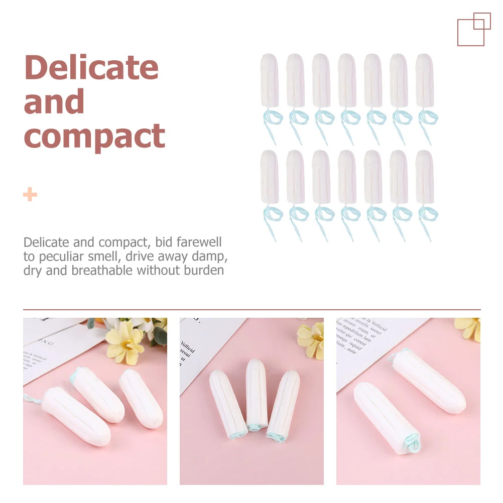 50pcs Cotton Sanitary Tampons for Day and Night Use One-time Female Sanitary Supplies