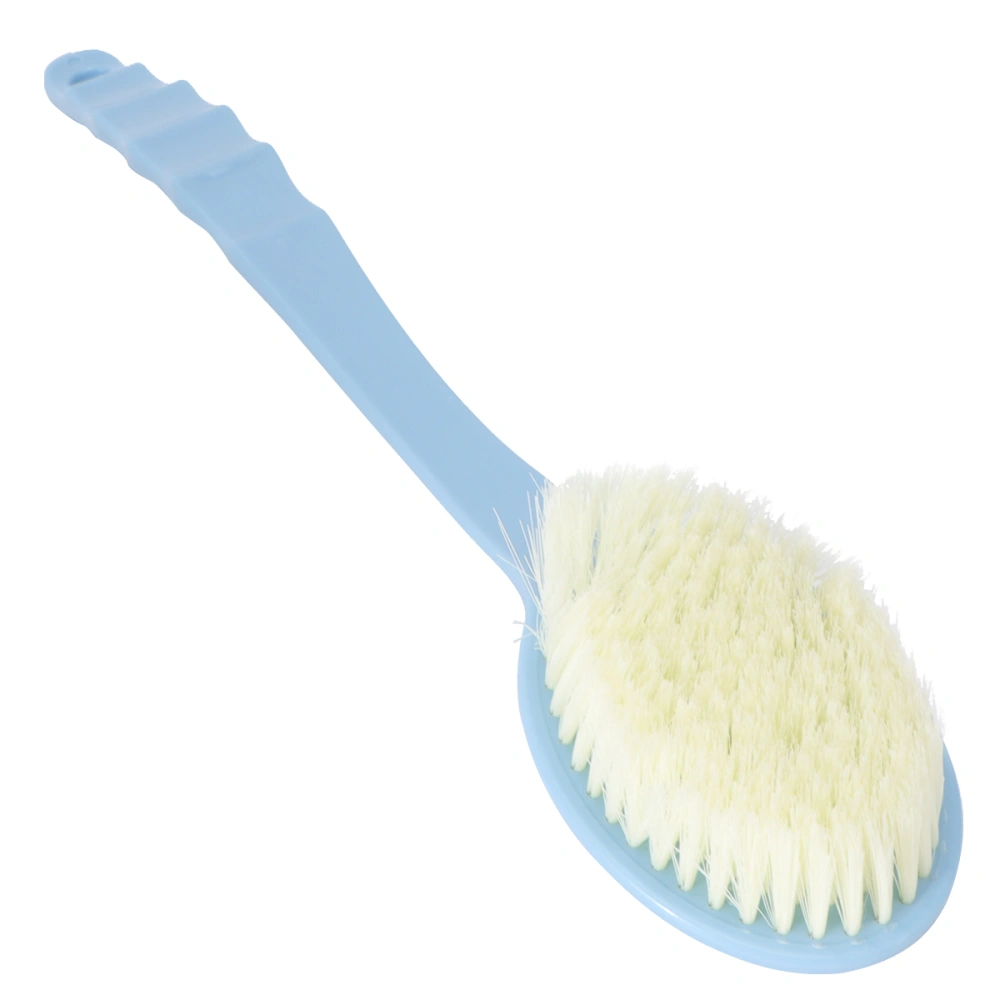 Long Handle Bath Brush Antiskid Shower Brush Back Scrubber Massager with Hanging String (Blue)