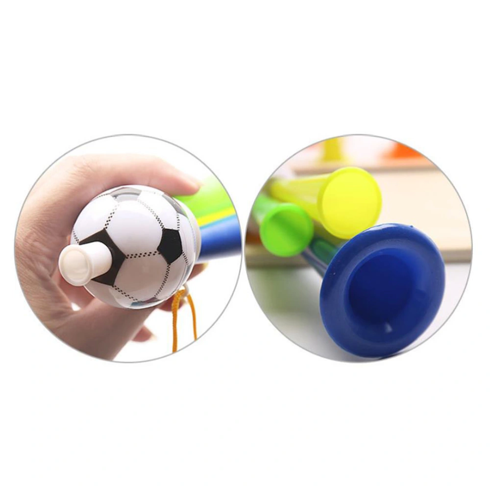 10pcs Football Game Speakers Football Fans Trumpet Game Party Concert Horn Plastic Ornaments (Random Color)