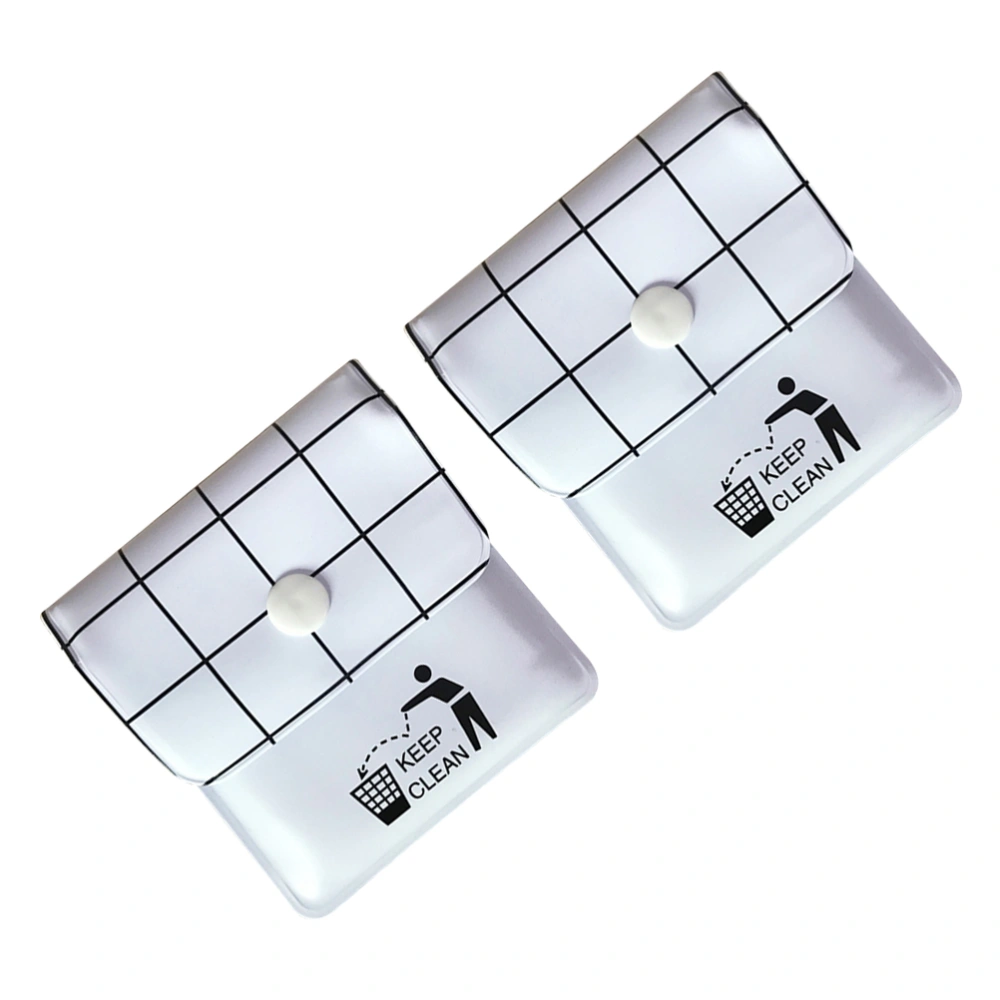 2PCS Ashtrays Bag Pocket Plaid Ashtray Smoking Cigarette Cigar Tobacco Ash Pouches