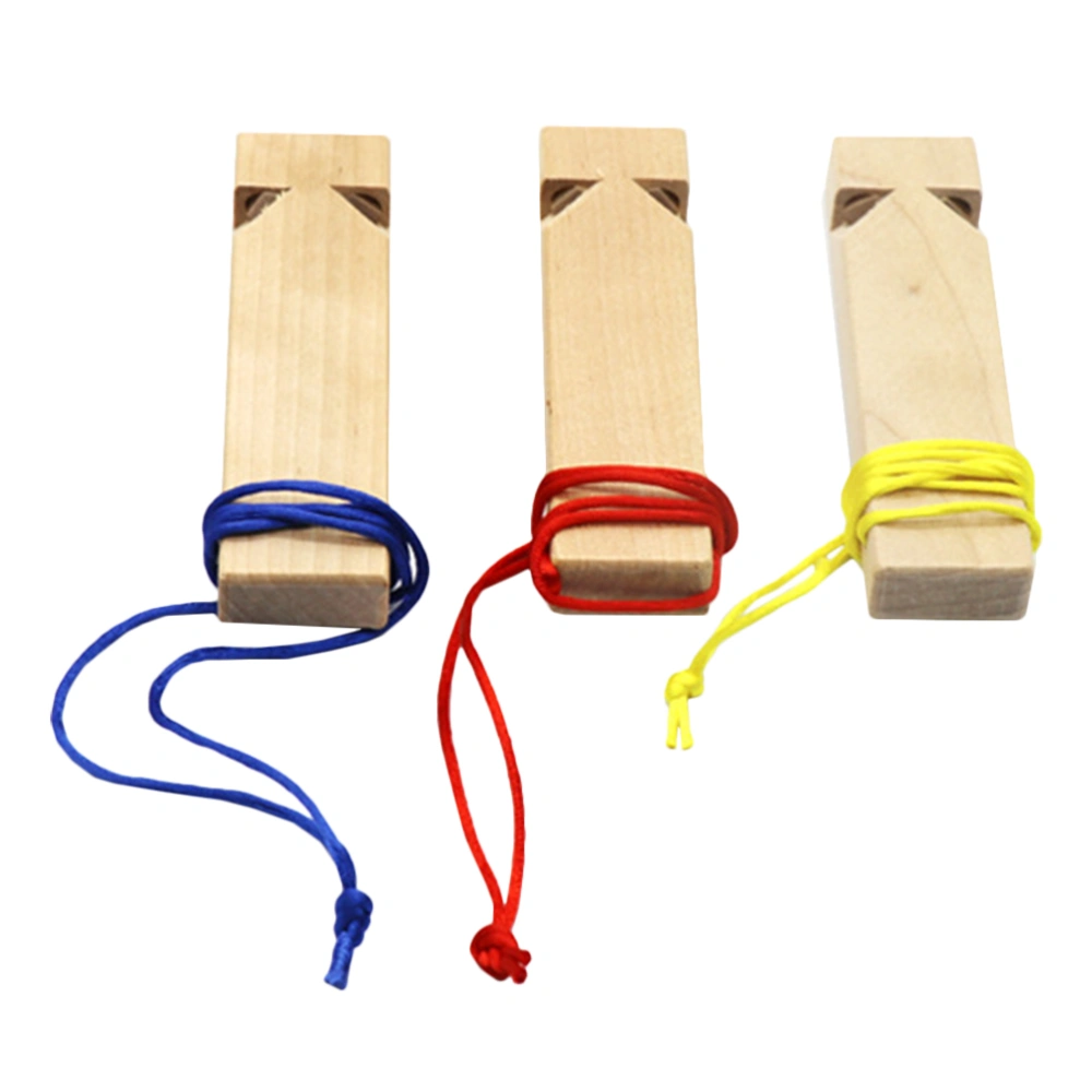 3pcs Wooden Train Whistles Wood DIY Whistle Toys Party Favors for Kids