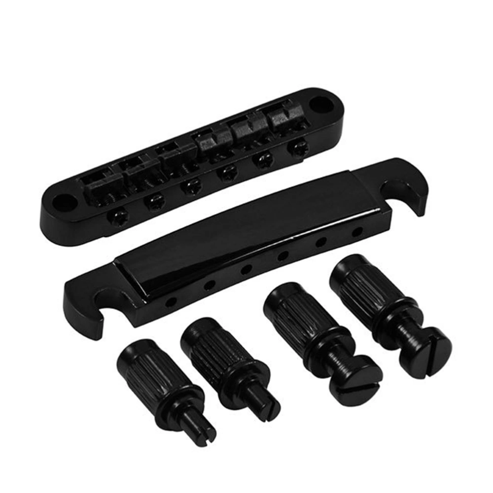 1 Set Zinc Alloy Electric Guitar Bridge Tailpiece for LP Electric Guitar (Black)