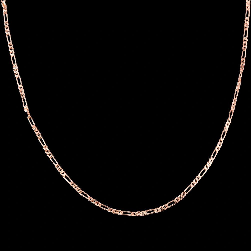 Men's Fashion Classic Luxury Rose Gold Necklace Curb Chain Thick Link (XL0021-M-M)
