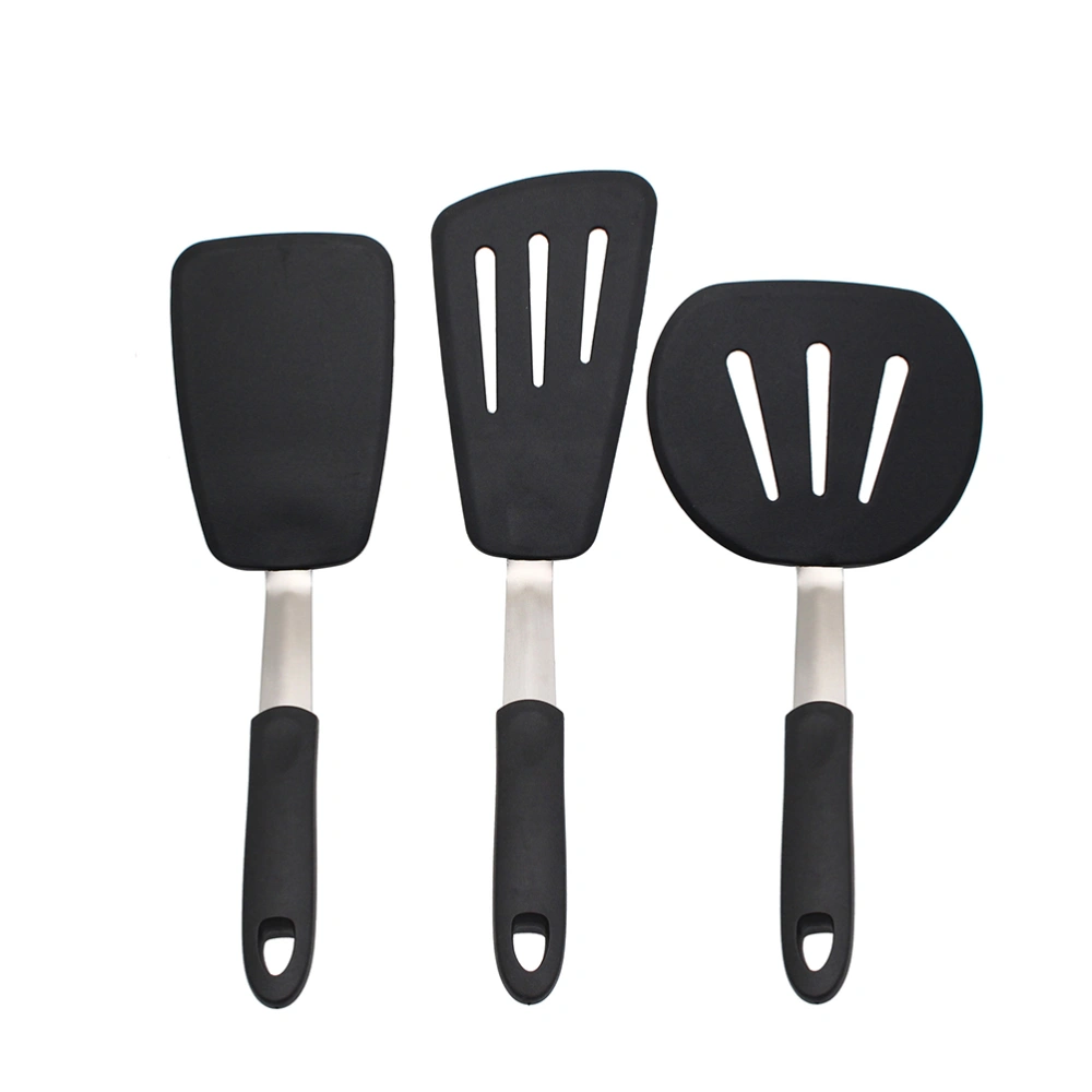 3pcs Home Silicone Cook Shovels Kitchen Frying Egg Spatulas Steak Spatulas