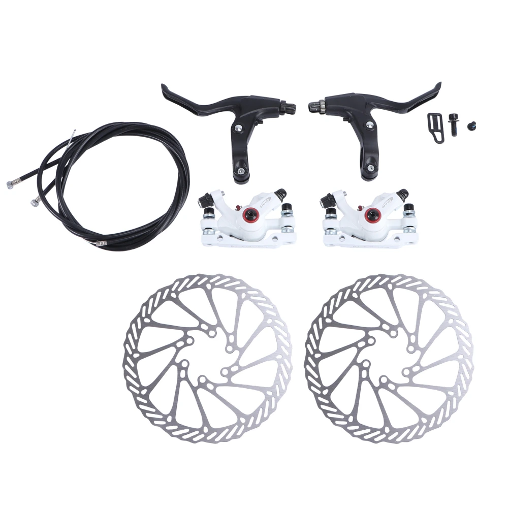 G3 Mechanical Bike Disc Brake Front Brake Rear Brake Rotor Set MTB (Black)