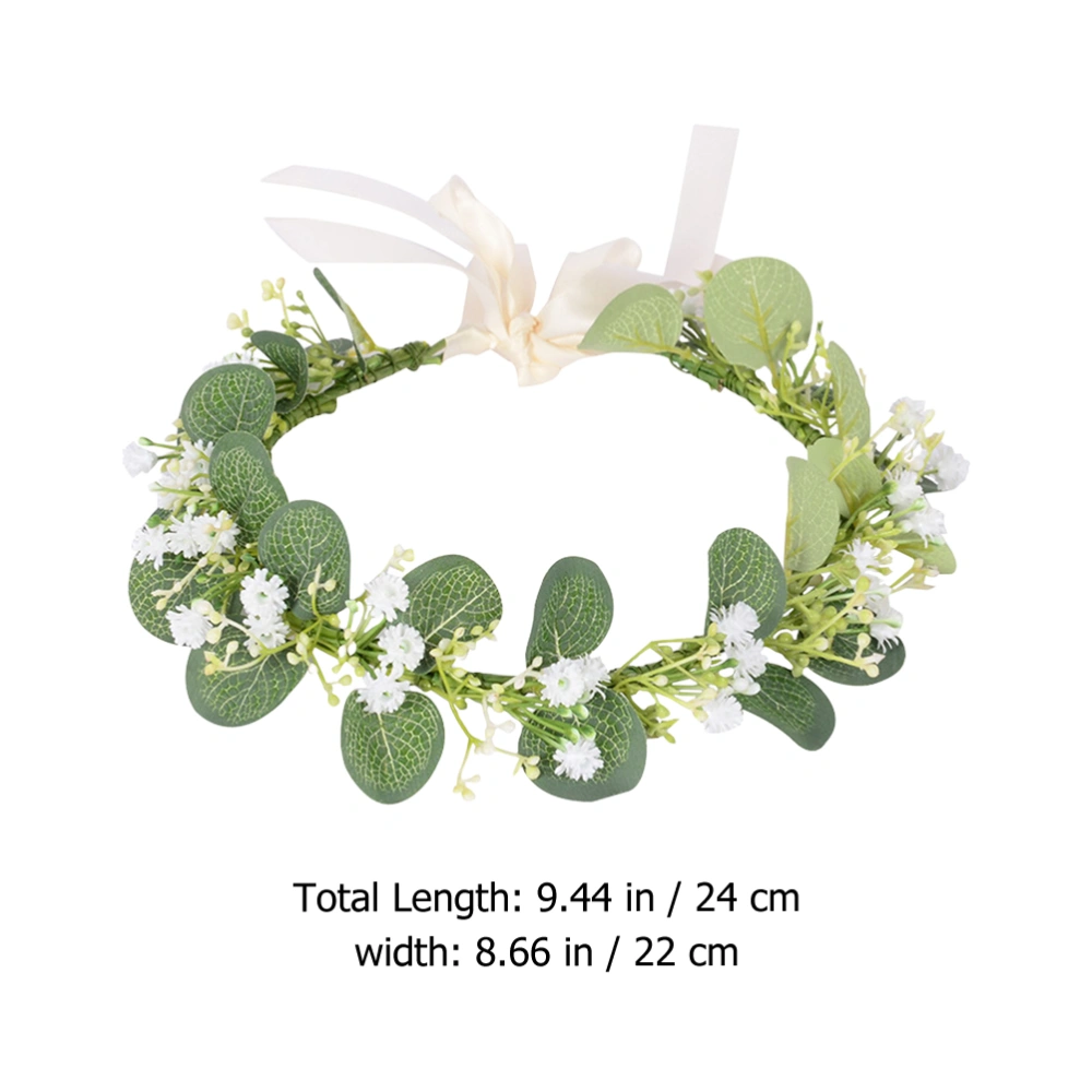 Flower Bridal Wreath Headband Girl Wreath Headdress Travel Holiday Flower Crown