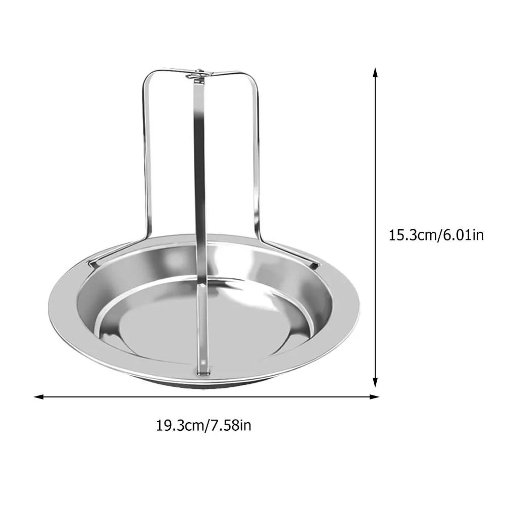 Detachable Chicken Roasting Pan Stainless Steel Chicken Grill Rack with Brush