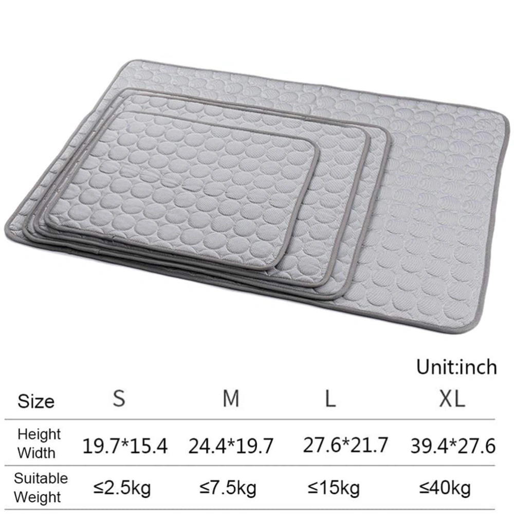 Summer Pet Cooling Pad Cool Mat Sleeping Mat Heat Dissipation Pad Simple Ice Seat Cushion for Cat Dog (Size 2XL, Gray)