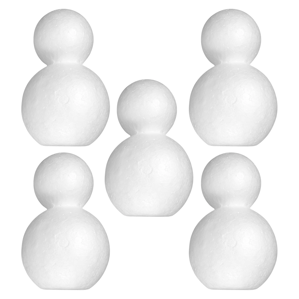 5 Pcs DIY Foams Snowman Models Snowman Shape Foams Crafts DIY Painting Materials