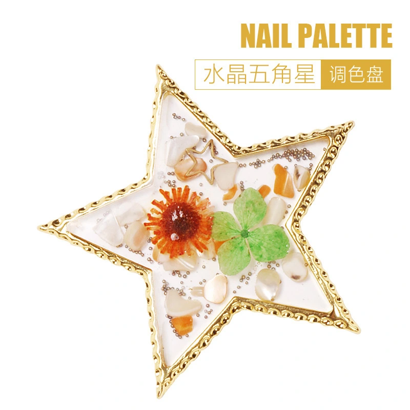 Resin Nail Art Palette Nail Color Mixing Palette Nail Display Palette Nail Art Pallet (Star Shape)