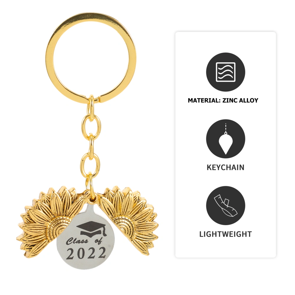 2pcs Graduation Season Keychain Charm Zinc Alloy Personality Keyring Key Holder