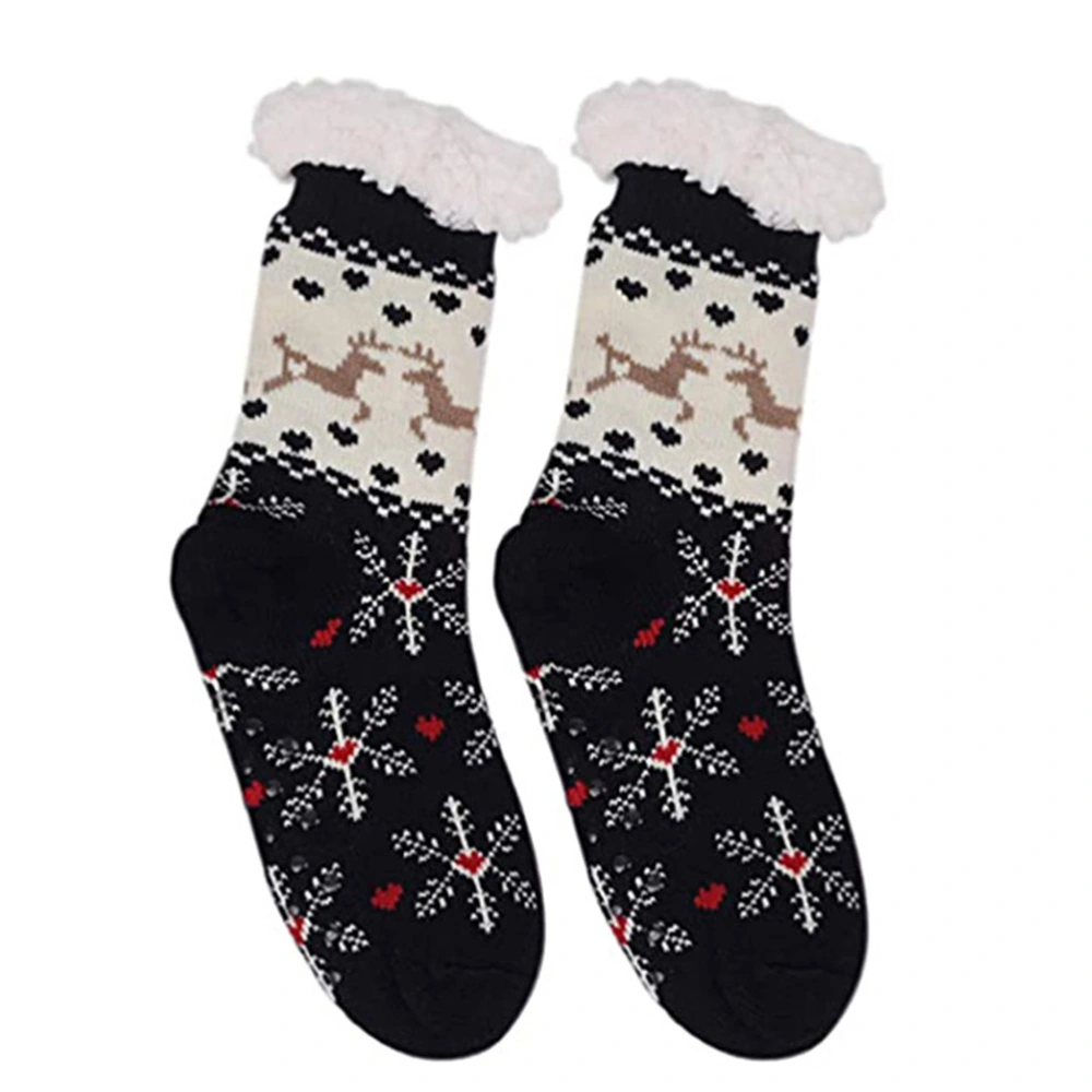 1 Pair of Adorable Pattern Winter Autumn Thick Socks Holiday Christmas Stockings