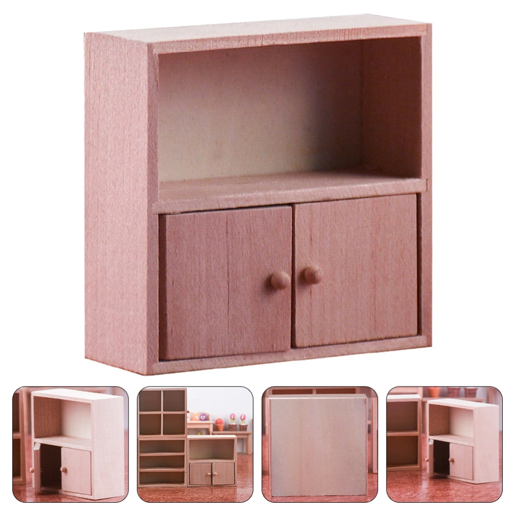 Mini House Cabinet Model Miniature Wooden Cabinet Doll House Furniture Model 1:12