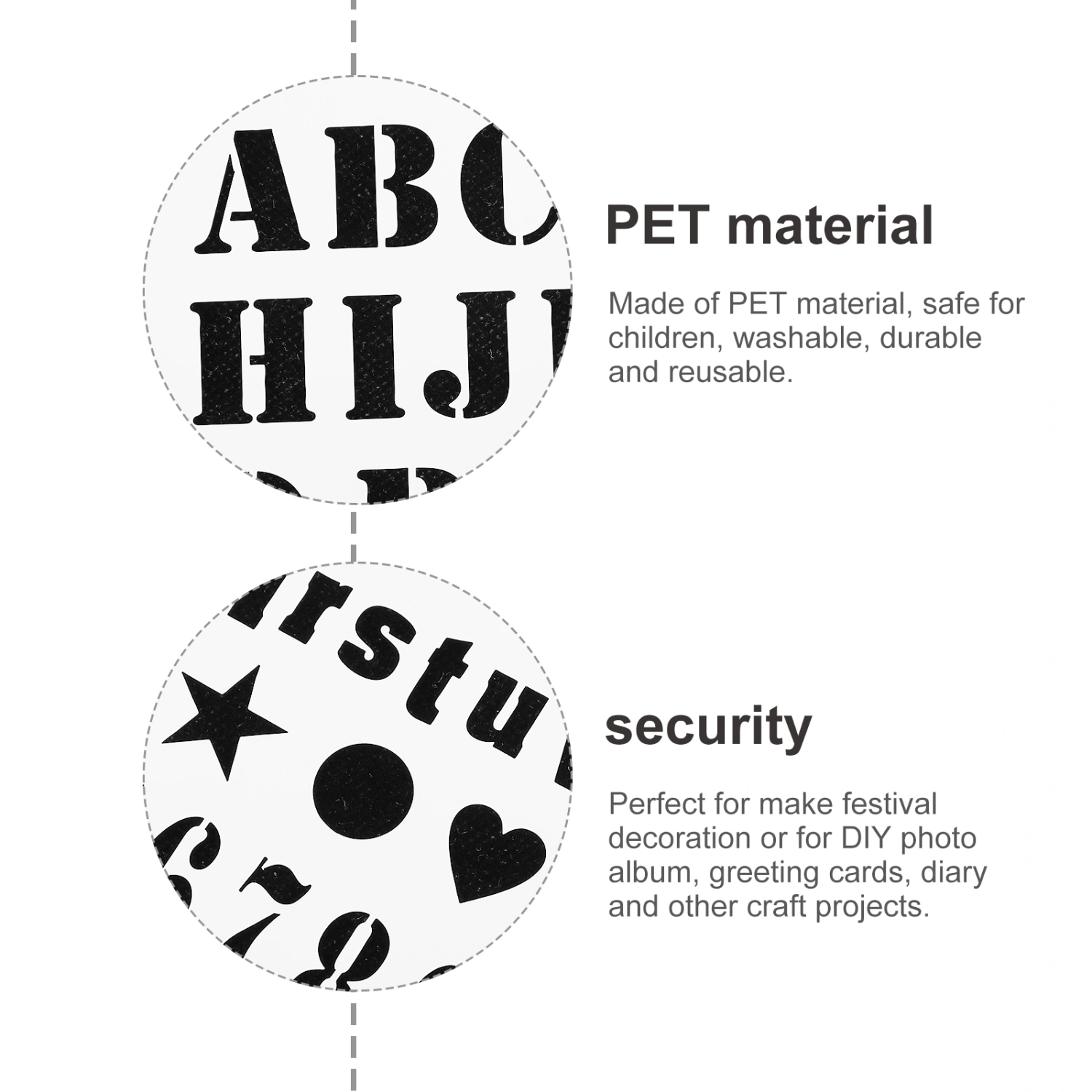 12Pcs Painting Stencils Alphabet Templates Art DIY Stencils for Journal