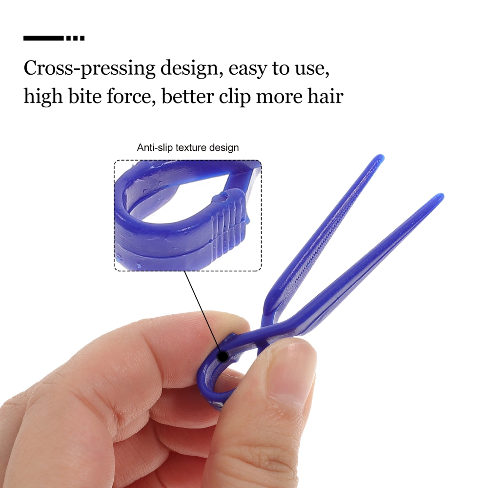 2 Bags Professional Hair Position Clip Cross Styling Hair Clamp Holder Positioning Barrette for Home Barbershop (Mixed Color)