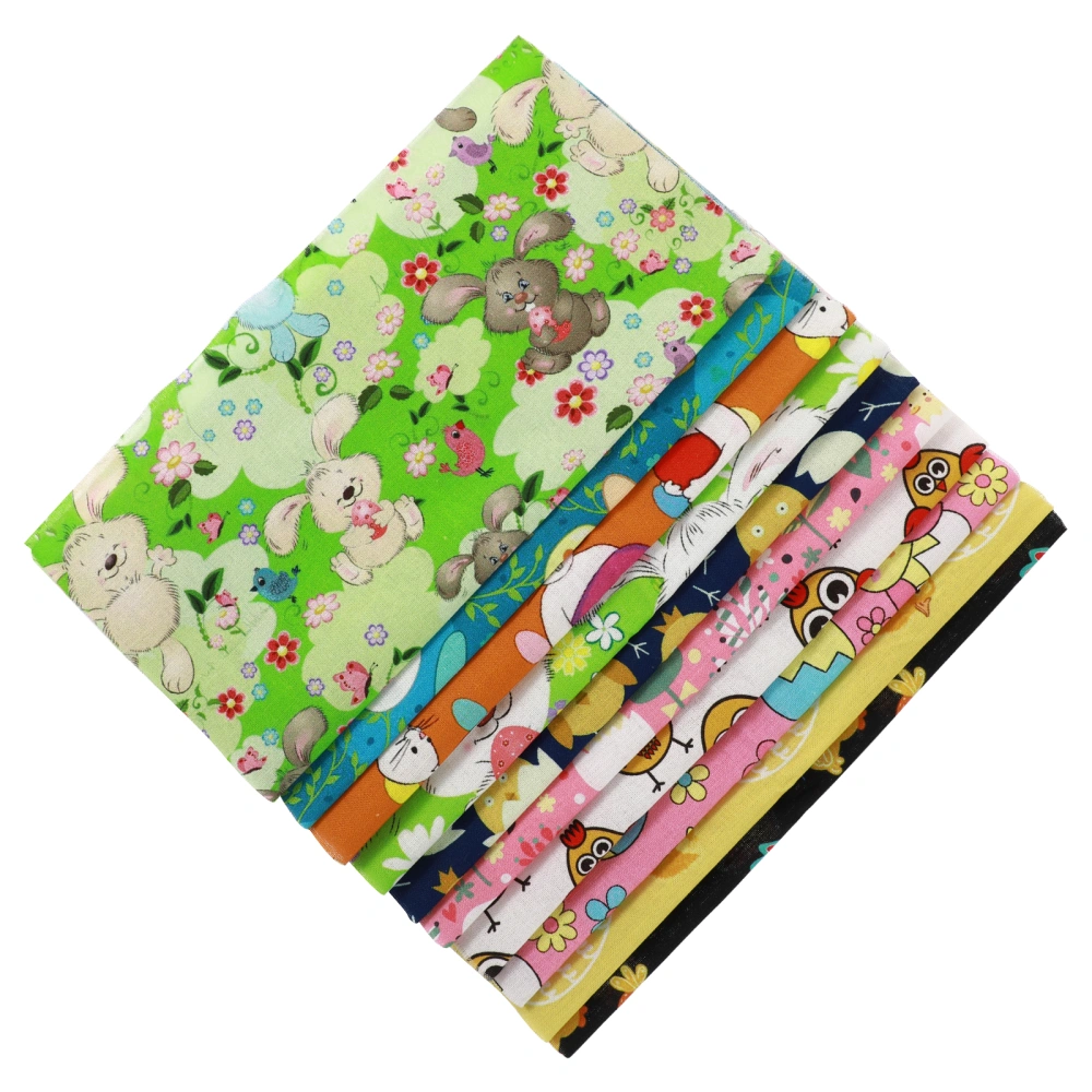 10pcs Easter Eggs Sewing Cloths Rabbit Decor DIY Craft Cloths Quilting Fabric