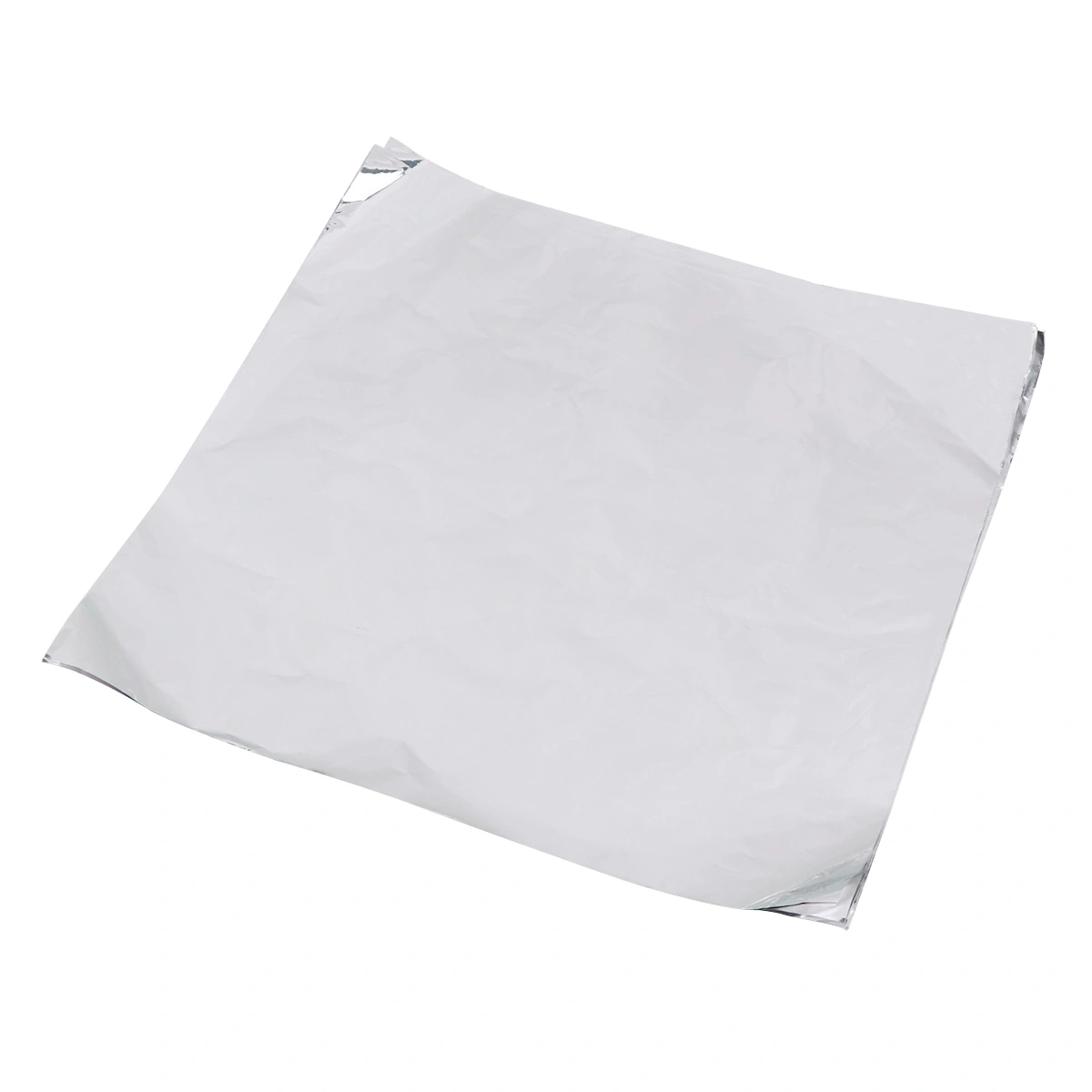 200pcs 15x15cm Food Packaging Paper Aluminum Foils DIY Chocolate Candy Tea Gift Packing Foil for Home Shop (Silver)