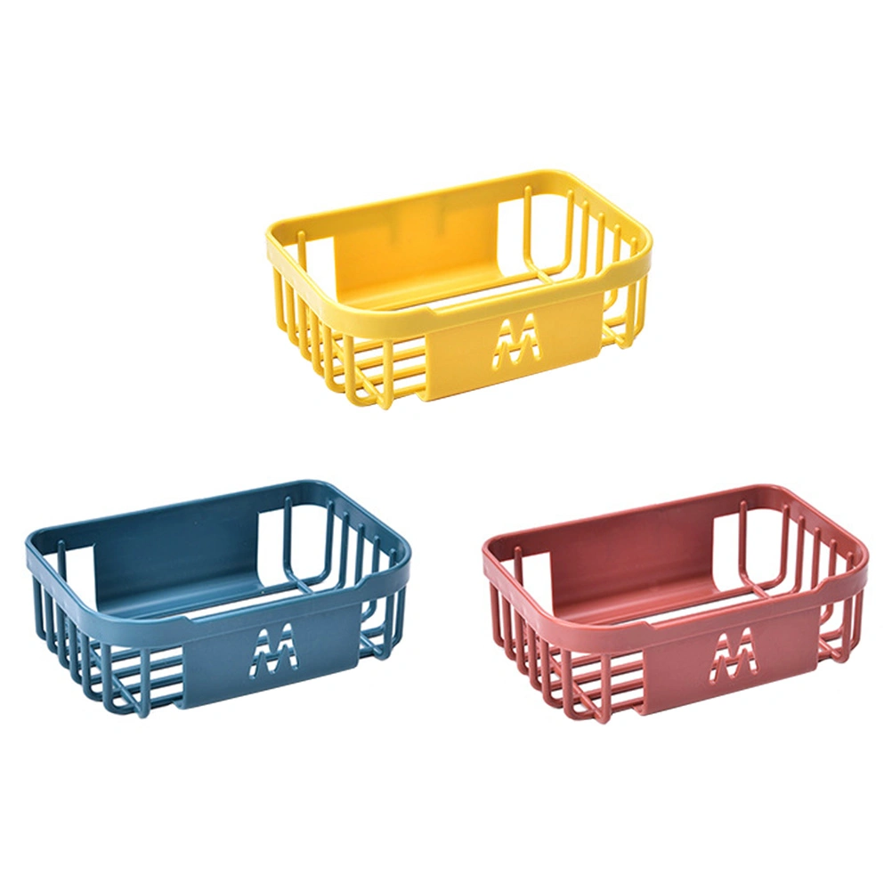 3pcs ABS Paper Rack Wall Tissue Basket Punch Free Paper Rack Bathroom Wall Rack