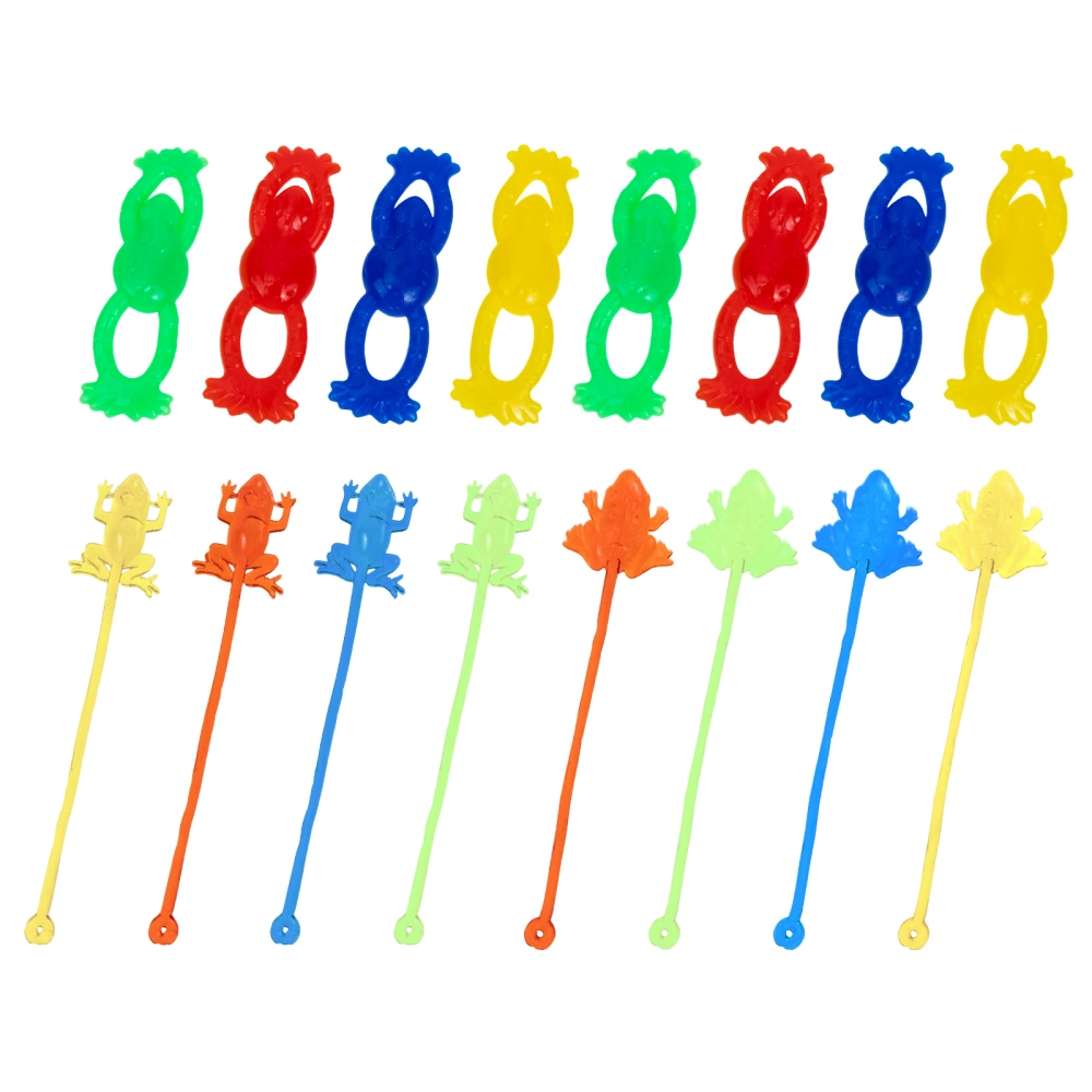 40PCS Stretchy Sticky Toys Novelty Frog-shaped Finger Toys Anxiety Relief Toy