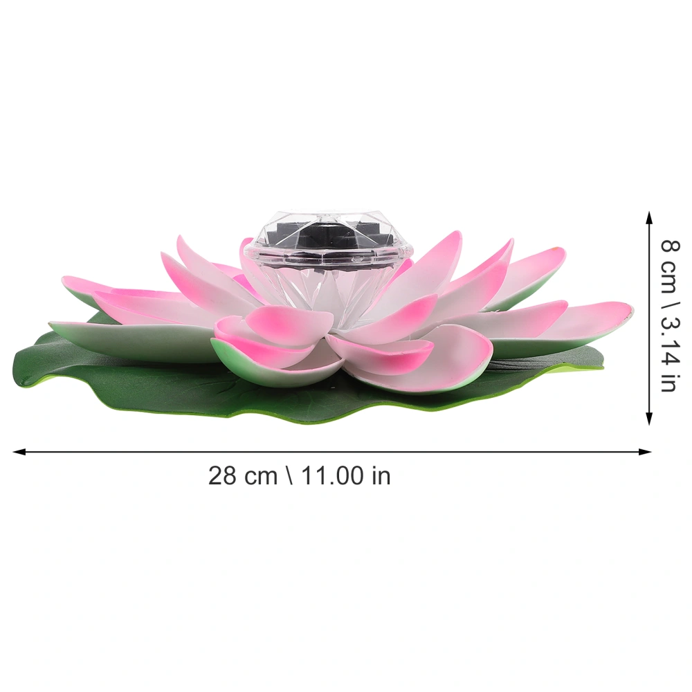 2Pcs Solar Lotus Lamps Decorative LED Lotus Lights Vivid Wishing Lotus Light