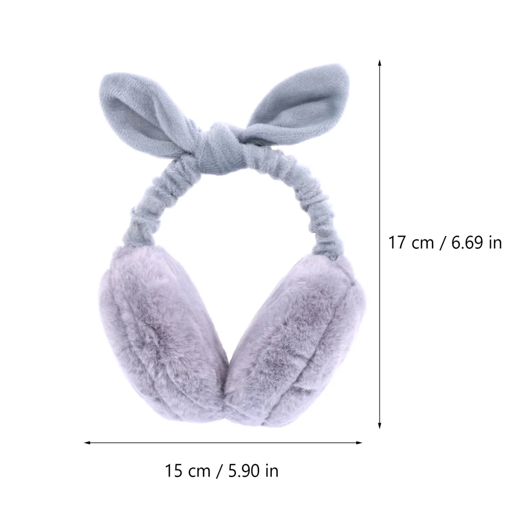 Lovely Bowknot Winter Warm Earmuff Folding Ear Warmer Portable Earcaps