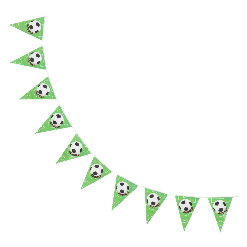 Soccer Birthday Decorations Party Supplies Sporty Theme Bunting Banners Garland Set (Green)