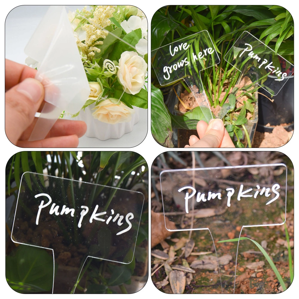 6Pcs Acrylic Plant Label Tags Plant Name Tags Gardening Supplies Plant Distinguish Labels