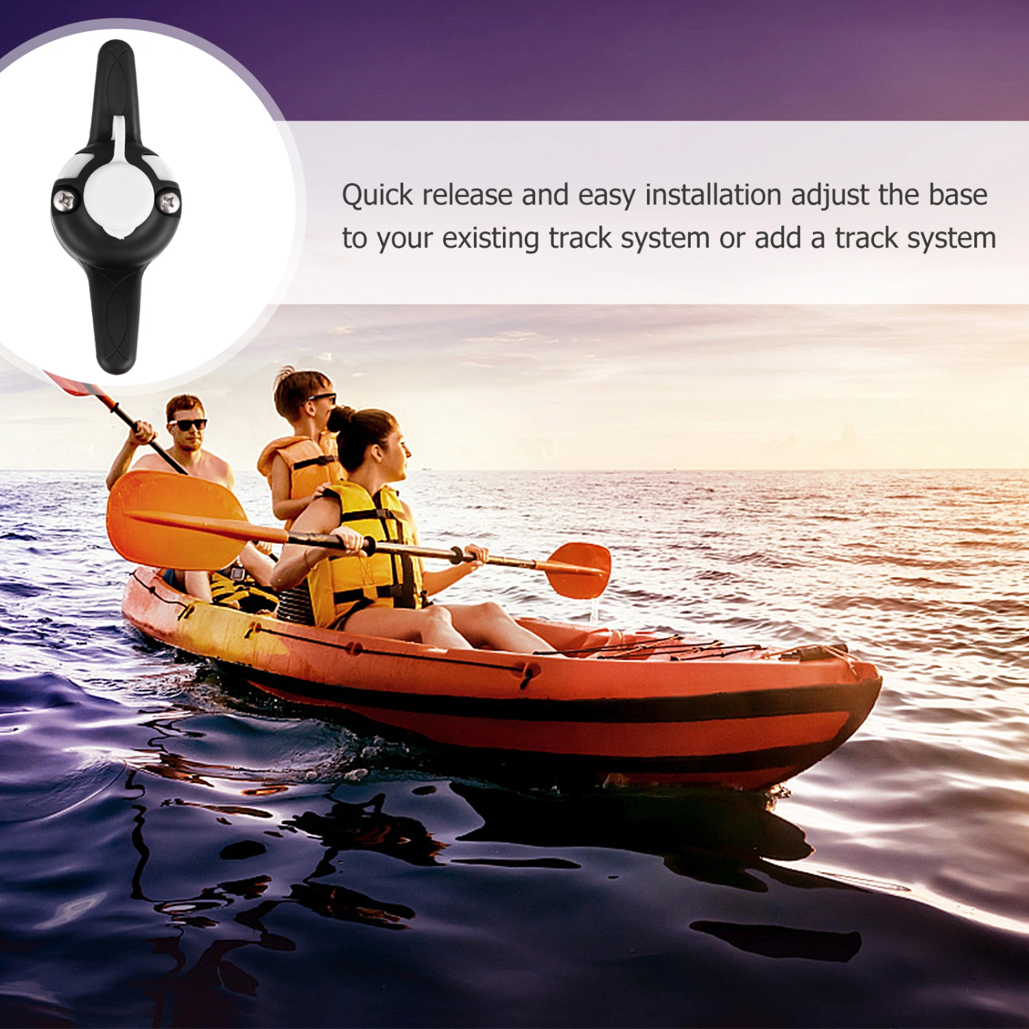 1pc Kayak Mount Base Kayak Connection Base Kayak Supplies Paddle Base Mount