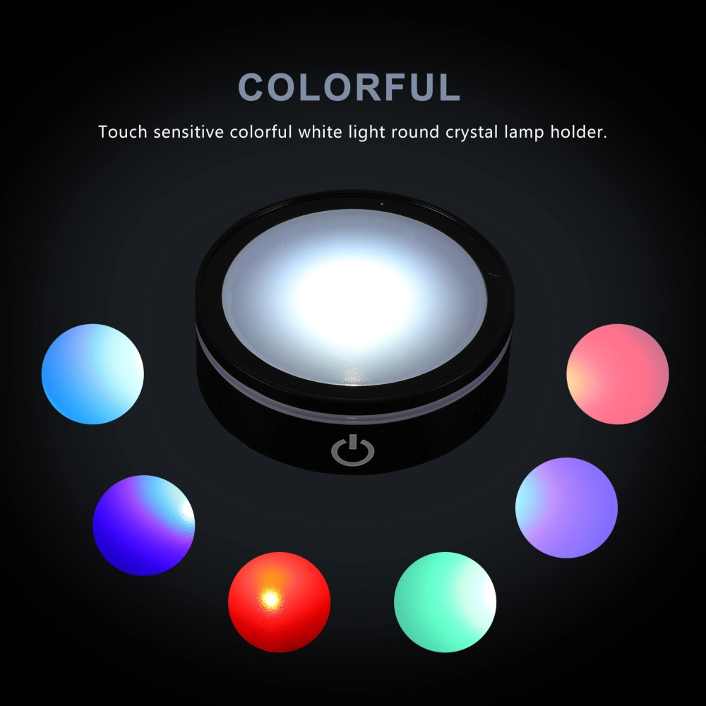 Touch Sensitive Lamp Base Colorful LED Light Base Lamp Holder (No Battery)