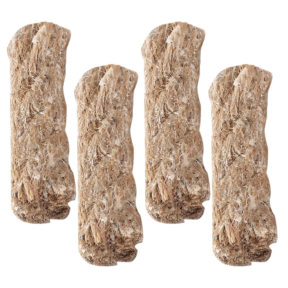 4Pcs Jute Ropes Outdoor Fire Starters Practical Ropes Outdoor Hiking Lighter