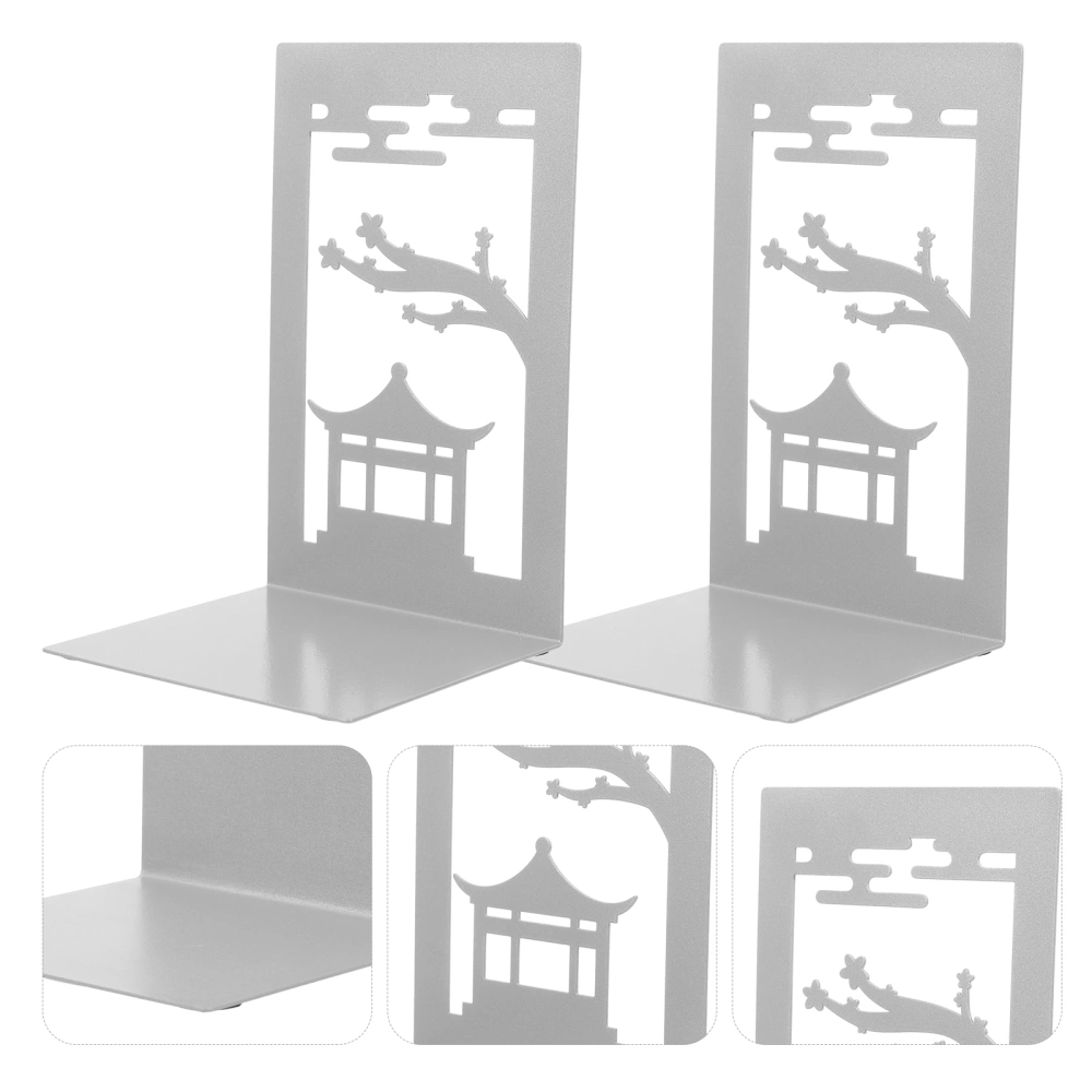 2Pcs Multi-Function Book Holders Convenient Book Ends Decorative Book Stands File Book Holders