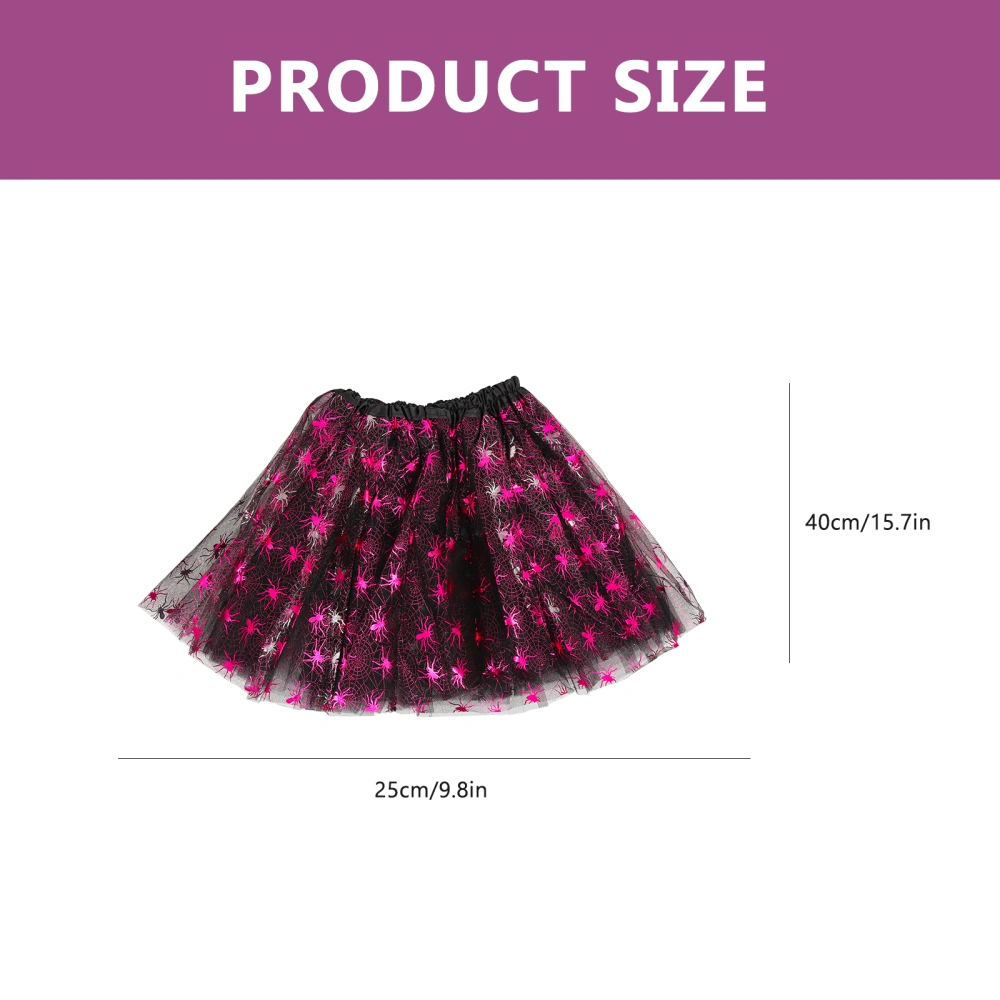 Tutu Skirt Festival Net Yarn Skirt Halloween Costume Party Supply for Girl