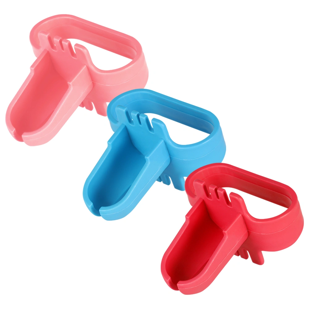 Toyvian 3PCS Balloons Knot Tool Balloon Clip The balloon Ties Birthday Party Decorations Kids Wedding Balls Tool Party Supplies (Red + Pink + Blue)